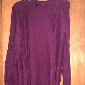 Torrid Size 3 wine boyfriend cardigan